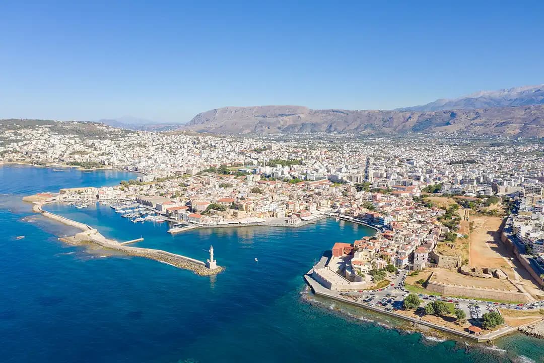 Aerial view of Chania's Old Venetian Harbour