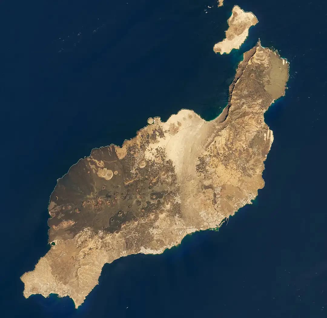 Lanzarote's lunar-like volcanic landscape