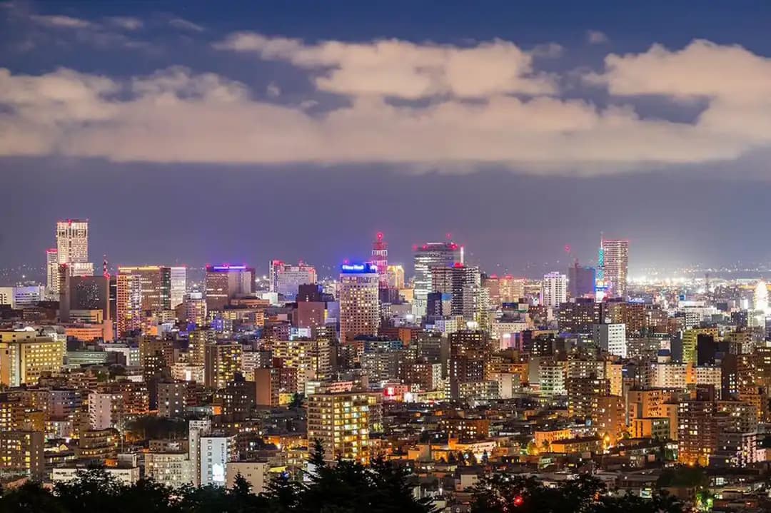 Sapporo city skyline
