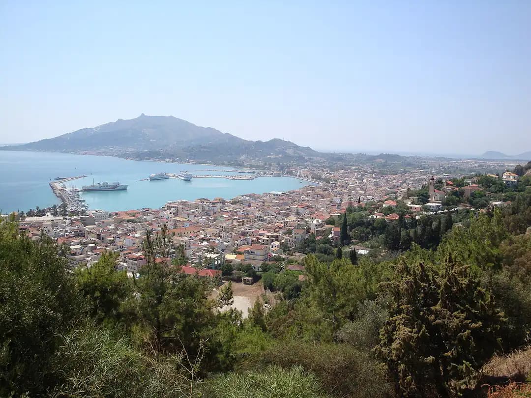 Panorama of Zakynthos coast