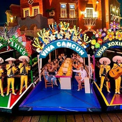 Mexican Night at Xoximilco! Round Transportation from Cancun