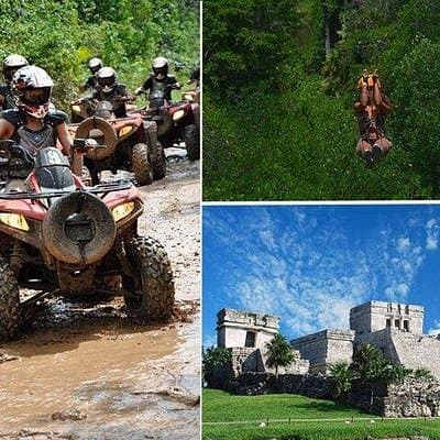 Tulum Adventure (archeological zone-Atv-ziplines-cenote-lunch-drinks-rappel)