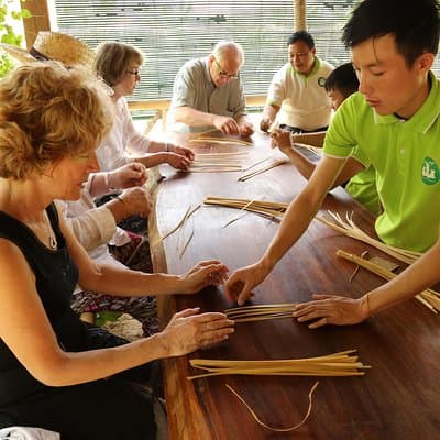Day-time Bamboo weaving & Cooking Classes join-in