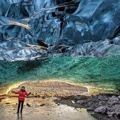 Cueva de hielo y paseo por el glaciar hasta el Cañón del Glaciar Azul