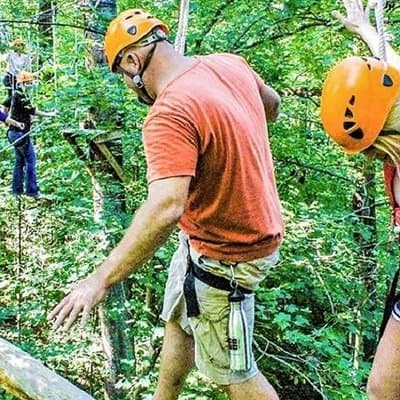 Express Zip: 6-Zipline Canopy Tour at Fontanel near Nashville