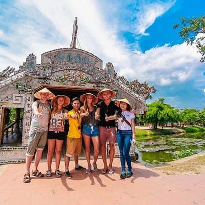 Thanh Toan Bridge - Chuon Lagoon and Seafood Dinner by Scooter
