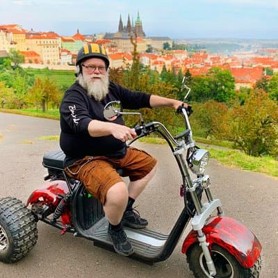 Amazing !!! Electric Trike Tour of Prague, live guide included