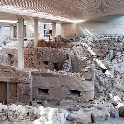 Guided Tour to the Akrotiri Archaeological Site in Santorini