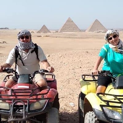 Quad bike around Giza Pyramids around Giza pyramids