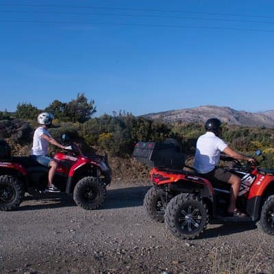 Rhodes ATV Quad Guided Off Road Tour 2 person on 1 Quad