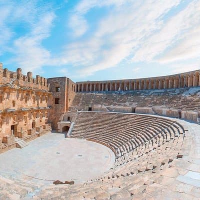 Perge Aspendos Aquaduct Side with Waterfall