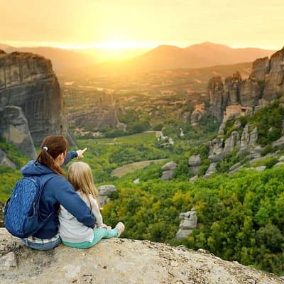 Meteora Sunset with Monastery & Hermit Caves Tour in Small Group
