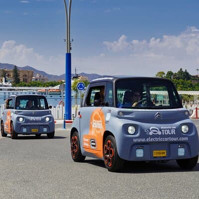 Malaga Highlights by Electric Car with Port Pick up