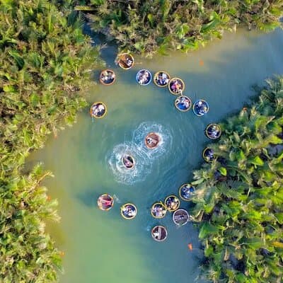 Hoi an Coconut Boat & Hoi an Ancient Town(Option Marble Mountain)