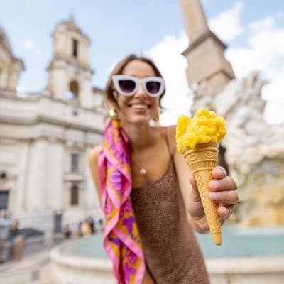 Gelato and Fettuccine Pasta Cooking Class in Rome Piazza Navona