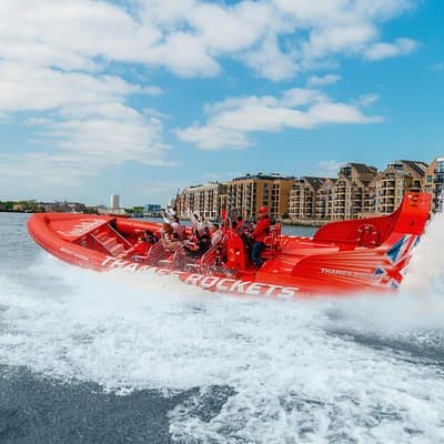 High-Speed Thames River Speedboat in London