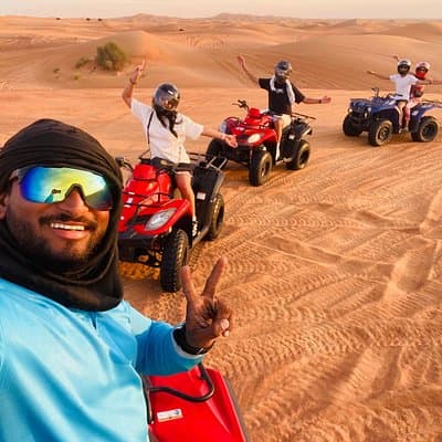 Quad Bike de auto conduccional en Dubái, Camellos, Observación de estrellas y BBQ 5* Al Khayma