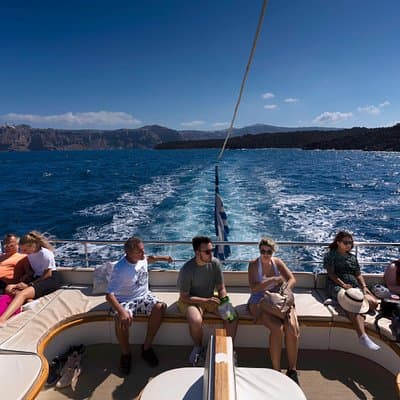 Santorini Tour of Caldera with Glass bottom Boat