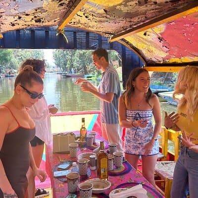 Xochimilco Barco Fiesta Tentacion 18+ with Open Bar and Tacos