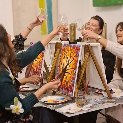 Paint and Wine Party Experience with Unlimited Wine in Rijeka