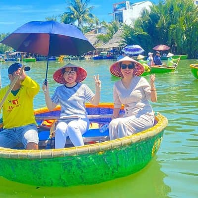 Hoi an Coconut Boat & Hoi an Ancient Town From Da nang or Hoi an