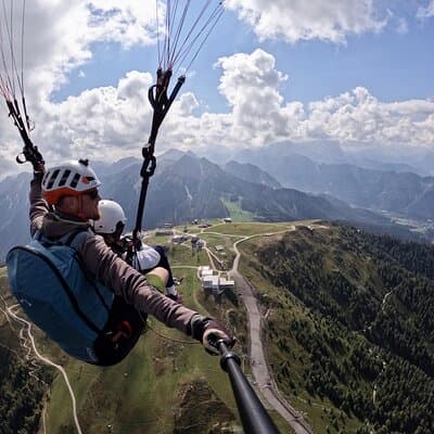 Private Paragliding Tandem flight Dolomites Alps Kronplatz