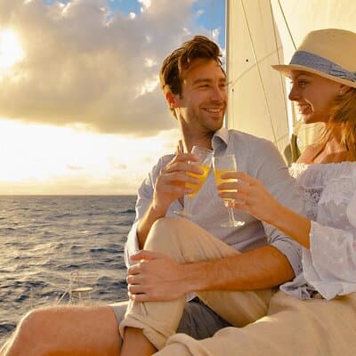 Riviera Maya Luxury Sunset Sailing plus Light Dinner and Open Bar
