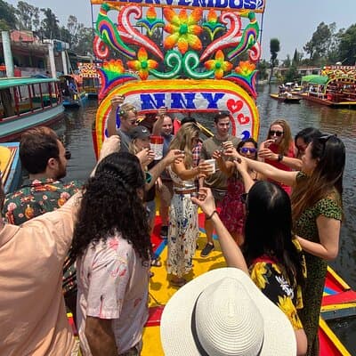Xochimilco & Mexican Party with Guacamole & Unlimited Drinks