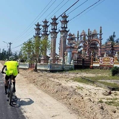 Hue Cycling Tour Thanh Toan Bridge An Bang Village city of Ghost