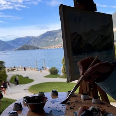 90 minutes, Private painting class on Lake Como shores Bellagio