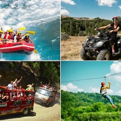 Antalya / Belek : Combo Rafting Quad & Jeep & Zipline ( 4 in 1 )