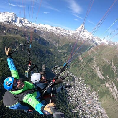 Zermatt Thermal Tandem Paragliding Flight with Matterhorn Views
