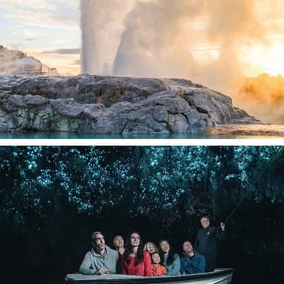 Waitomo Caves, Rotorua and Te Puia Small Group Tour from Auckland