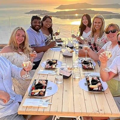 Santorini Wine Adventure with 12 Wine Tastings, Tapas and Sunset