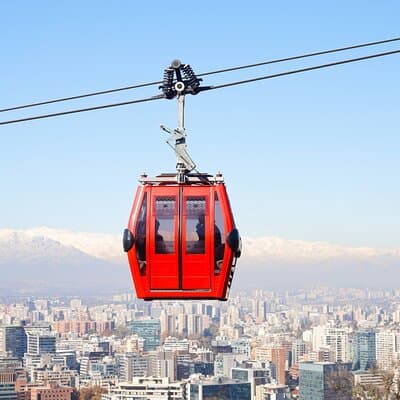 Cable Car, Funicular and Sightseeing Bus in Santiago one day