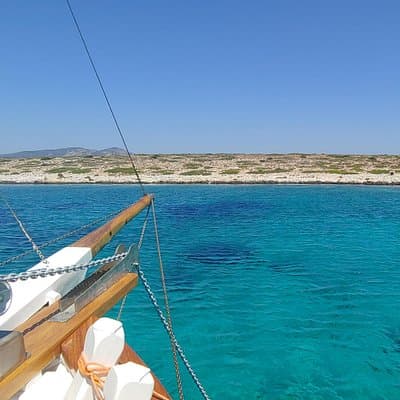 Antiparos & Despotiko Kaiki Cruise — Coves, Swim & BBQ