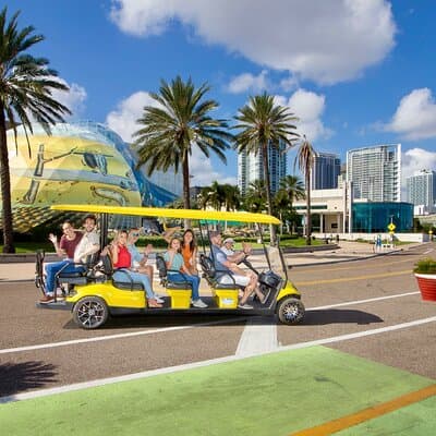 Guided St. Pete Sightseeing Tour in Deluxe Street Legal Golf Cart