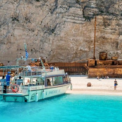 Zakynthos VIP Above & Beyond Shipwreck & Blue Caves Tour