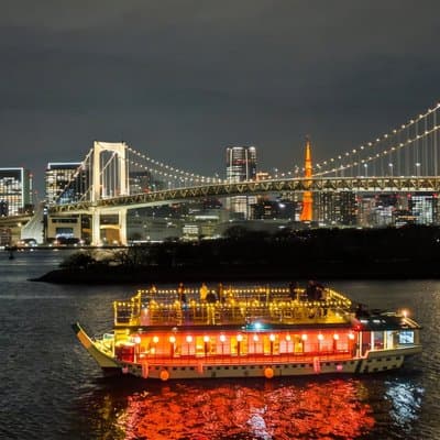 Tokyo Yakatabune Dinner Cruise：Sukiyaki, Show&Tokyo Tower Option