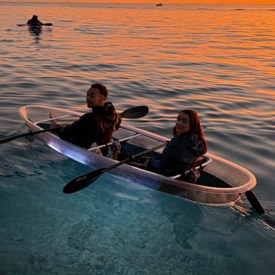 Transparent Kayak Sunset to Dusk Glow Experience from Pula