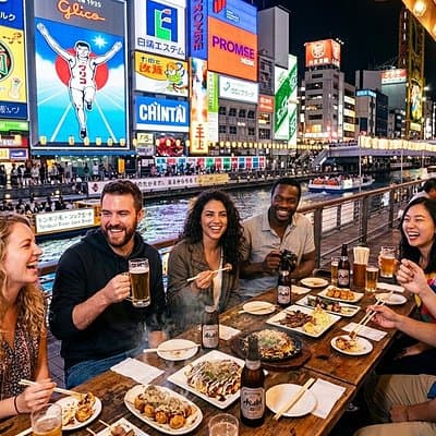 Osaka: Guided Food Tour with 12 Dishes and 2 drinks