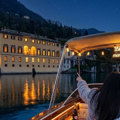 Lake Como magic and mystery private nigth cruise