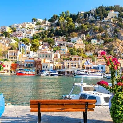 Isla Symi en barco rápido (alta velocidad : ~ 1hr viaje y ~ 4hrs Symi)