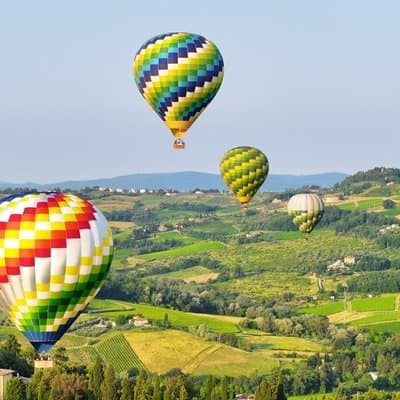 Hot Air Balloon Flight Over Tuscany from Siena