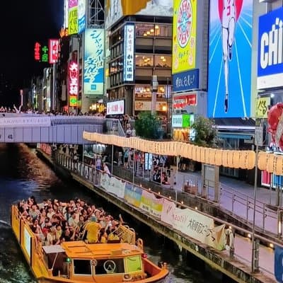 Osaka Dotonbori River Cruise with Walking Tour