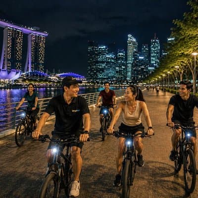 Singapore Marina Bay Small Group Night Cycling Tour