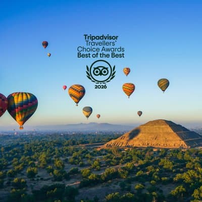 Balloon flight + pick up in CDMX + Breakfast in Cave + Pyramids