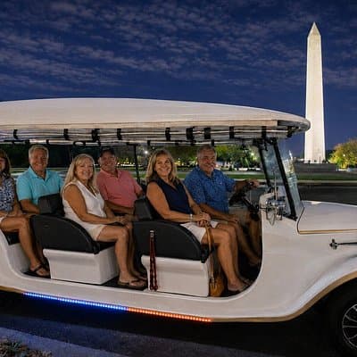 Washington, DC: Sunset & After-Dark Monuments Tour by E-Cart