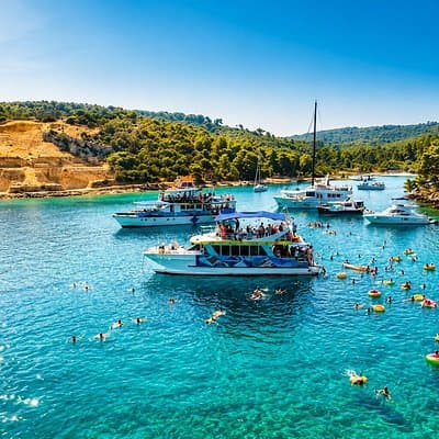 Blue Lagoon & 3 Islands Cruise with Lunch, Wine & Swim from Split