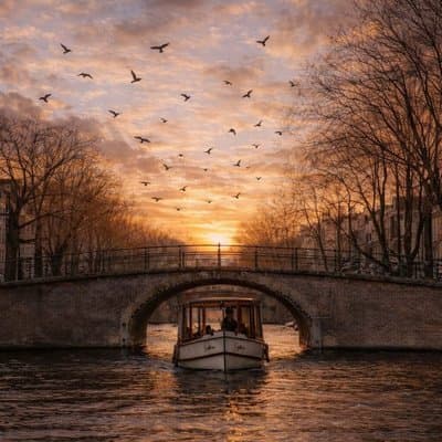 Amsterdam Evening Canal Cruise with Live Guide and Bar